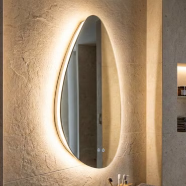 Aloni LED-Spiegel mit Beleuchtung Wandspiegel Single-Touch-Schalter Anti-Kondensation 80x60 cm