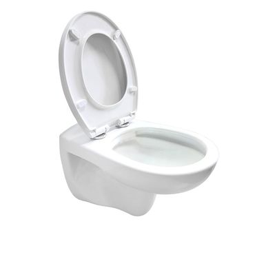 Belvit Wand WC Set Weiß spülrandlos Rimless mit Softclose Sitz und Geberit UP100 Vorwandelement Keramik Tiefspüler
