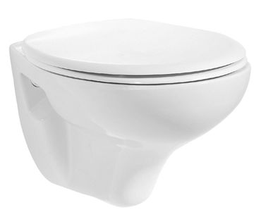 Creavit Hänge Taharet WC Set Weiß spülrandlos mit Bidet Softclose WC Sitz und Unterputz Vorwandelement Spülkasten 3/6 L