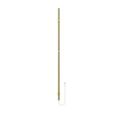 BELRAD Handtuchwärmer elektrisch Einzelrohr 60W Ø2,5 cm 150x6,3x12,7 cm Gold gebürstet