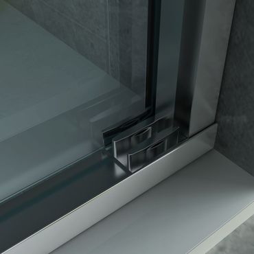 BELVIT Duschabtrennung 3 Schiebetüren 8mm ESG Glas Nano 80x200 cm