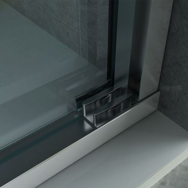 BELVIT Duschabtrennung 3 Schiebetüren 8mm ESG Glas Nano 120x200 cm