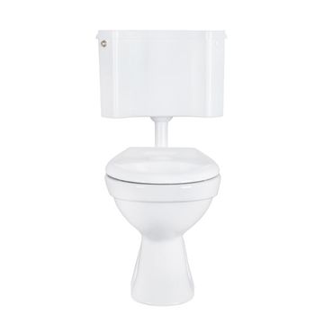Belvit WC Set Taharet Bodenabgang mit Bidet Funktion, Softclose Sitz und Eck Aufputzspülkasten AP2001