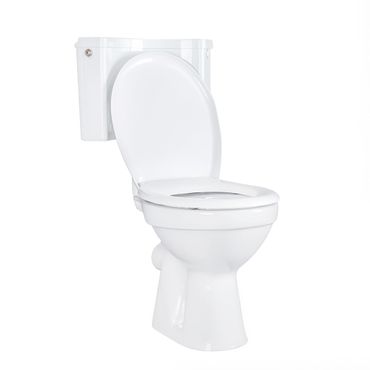 Belvit WC Set Taharet Wandanschluss mit Bidet Funktion, Softclose Sitz und Eck Aufputzspülkasten AP2001