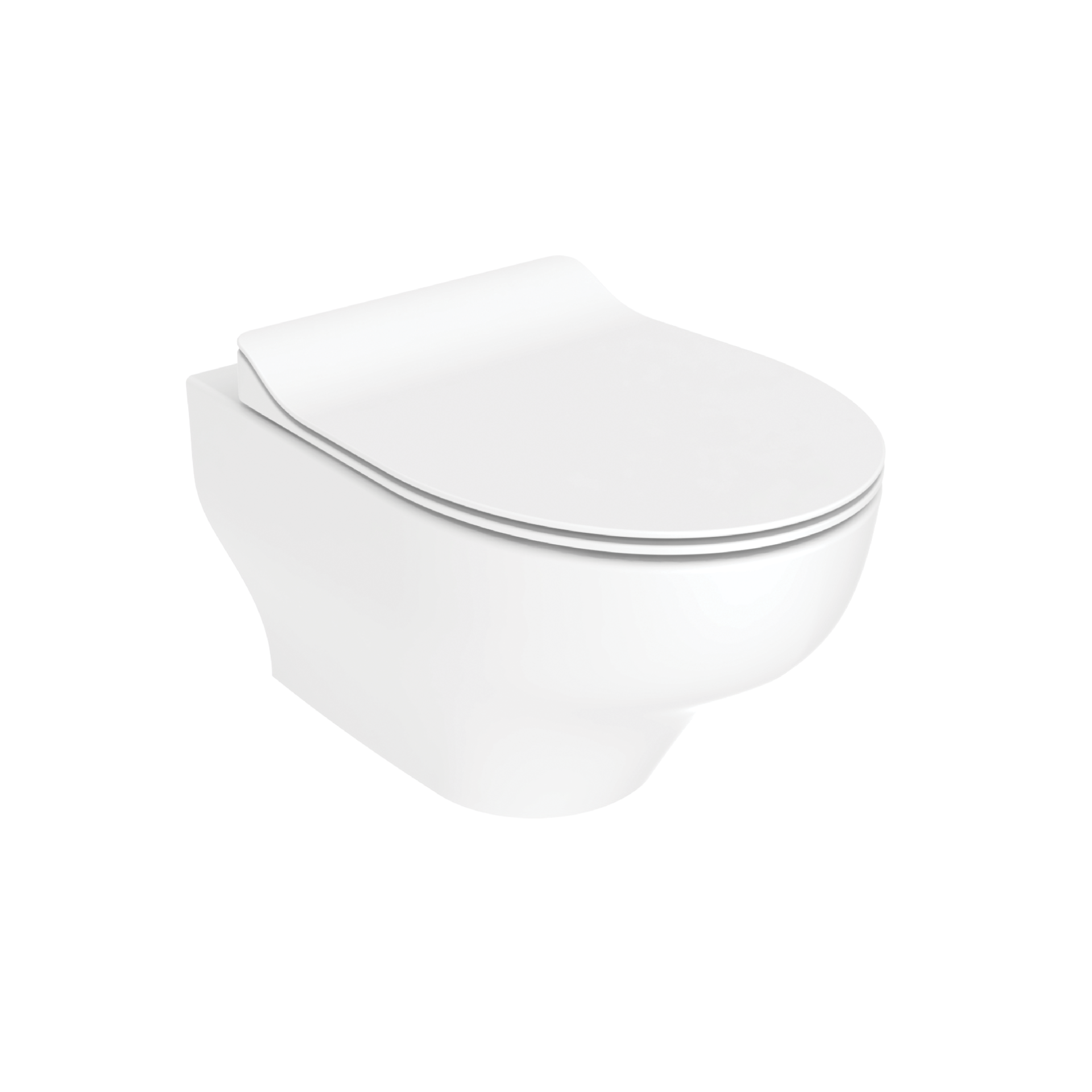 Creavit NESS Wand-WC mit Bidetfunktion Tornado Flush randlos ohne Bidethahn ohne WC-Sitz glänzend weiß