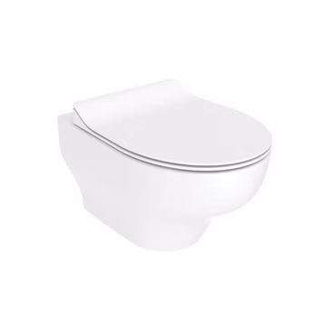 Creavit NESS Wand-WC mit Bidetfunktion Tornado Flush randlos ohne Bidethahn ohne WC-Sitz glänzend weiß