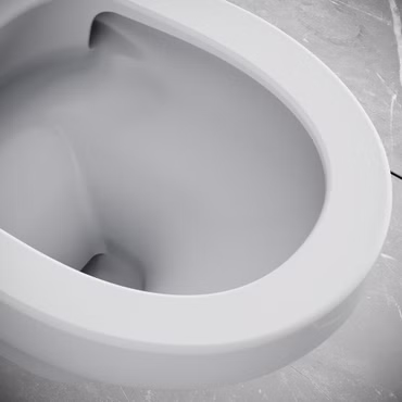 Creavit NESS Wand-WC randlos glänzend weiß spülrandloses Hänge WC ohne Sitz