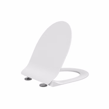 CREAVIT NESS WC-Sitz weiß glänzend Softclose Duroplast Edelstahl Scharniere schlankes Design