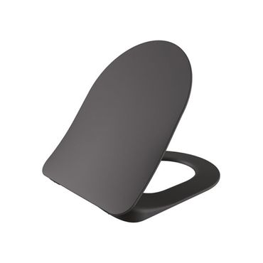Creavit WC Set Wand WC matt Anthrazit randlos antibakteriell mit Softclose Duroplast Sitz