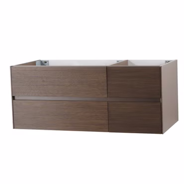Design-Waschtischunterschrank 120 cm Grifflos & Softclose Nussbaum Dunkel