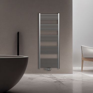 BELVIT Handtuchheizkörper Edelstahl gebürstet 1200x600mm 414 Watt Links-Rechts-Mittelanschluss