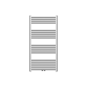 BELVIT Handtuchheizkörper Edelstahl gebürstet 1200x600mm 414 Watt Links-Rechts-Mittelanschluss