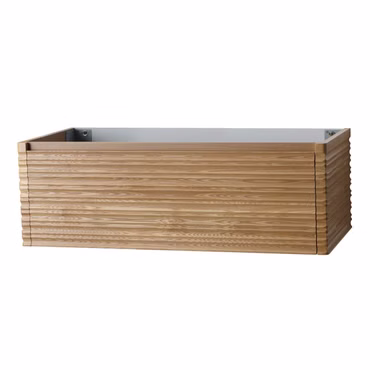BELVIT VESTRA Waschtischunterschrank 120cm 1 Schublade Grifflos Softclose Nussbaum Multiplex Eschenfurnier