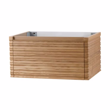 BELVIT VESTRA Waschtischunterschrank 80cm 1 Schublade Grifflos Softclose Nussbaum Multiplex Eschenfurnier
