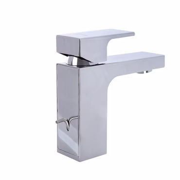 Hansgrohe Vernis Shape Einhebel-Waschtischmischer 100 Chrom mit isolierter Wasserführung und Zugstangen-Ablaufgarnitur