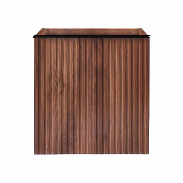 Belvit Waschtischunterschrank 40x50x22,3cm MDF Nussbaum Türanschlag rechts