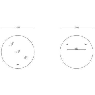 Belvit Omega LED Spiegel rund 120x120 cm Touchsteuerung Heizfunktion Antibeschlag