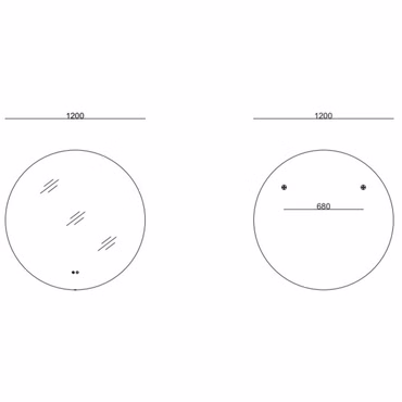 Belvit Omega LED Spiegel rund 120x120 cm Touchsteuerung Heizfunktion Antibeschlag