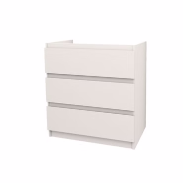 Belvit Waschtischunterschrank 80cm Mattweiß MDF Softclose hängend