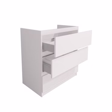 Belvit Waschtischunterschrank 80cm Mattweiß MDF Softclose hängend
