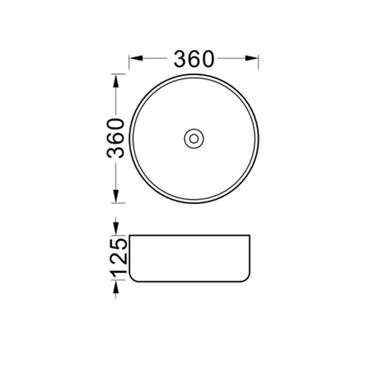 BELVIT MURANO Aufsatzwaschbecken Keramik weiß glänzend silber strukturiert rund