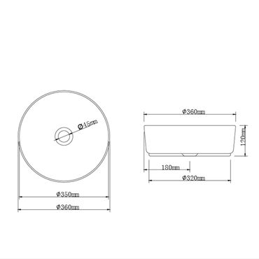 BELVIT MURANO Aufsatzwaschbecken Keramik weiß glänzend gold strukturiert rund