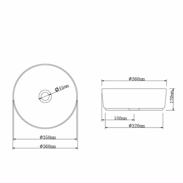 BELVIT MURANO Aufsatzwaschbecken Keramik weiß glänzend gold strukturiert rund