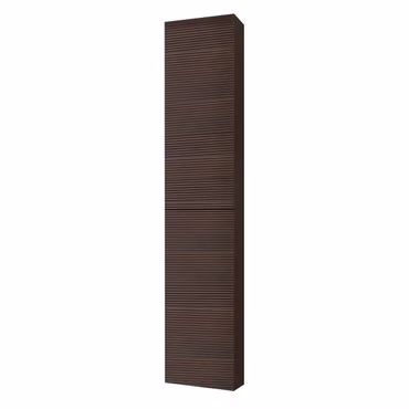 Säulenschrank Hochschrank 160x35x35cm Dunkle Walnuss Grifflos Softclose Reversibel Multiplex Eschenfurnier