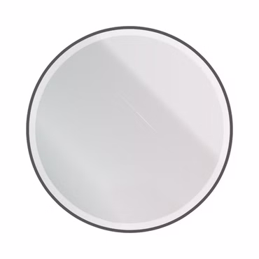 BELVIT Runder LED Spiegel 80 cm Mattschwarz mit Touch Funktion Badspiegel mit Beleuchtung