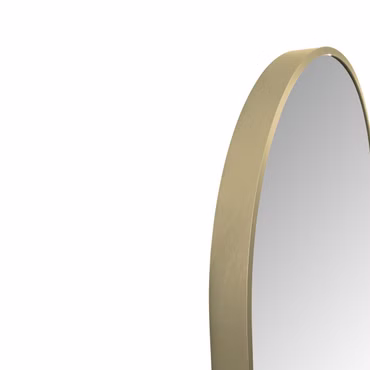 BELVIT Ovaler LED Spiegel mit Touchsteuerung und Anti-Beschlag-Funktion 100x50 cm Gebürstetes Gold Badspiegel beleuchtet