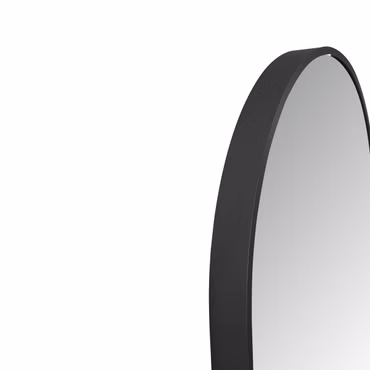 BELVIT Ovaler LED Spiegel mit Touchsteuerung und Anti-Beschlag-Funktion 100x50 cm Mattschwarz Badspiegel beleuchtet