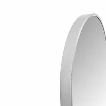 BELVIT Ovaler LED Spiegel mit Touchsteuerung und Anti-Beschlag-Funktion 100x50 cm Gebürsteter Edelstahl Badspiegel beleuchtet