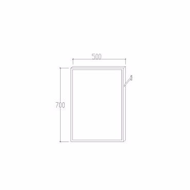 BELVIT Kippbarer Spiegel 70x50 cm Barrierefrei Badspiegel Behindertengerecht mit Neigefunktion