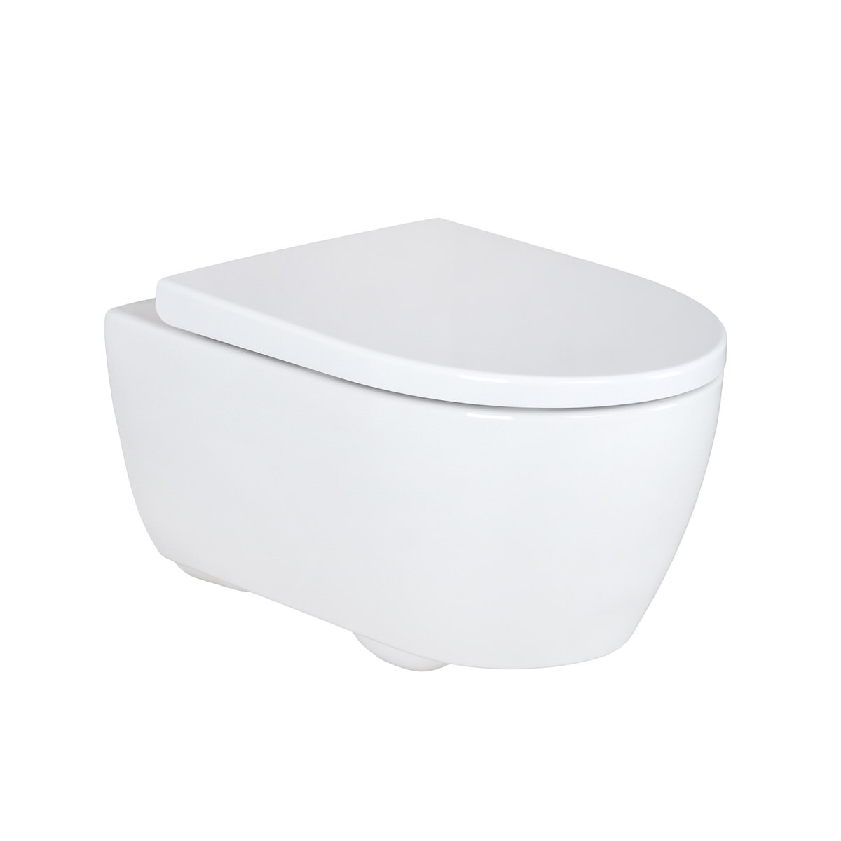 Geberit iCon Wand-WC Set Rimfree Tiefspüler Weiß mit WC-Sitz Duroplast geschlossenes Keramikdesign-Geberit iCon Wand-WC Set Rimfree Tiefspüler Weiß