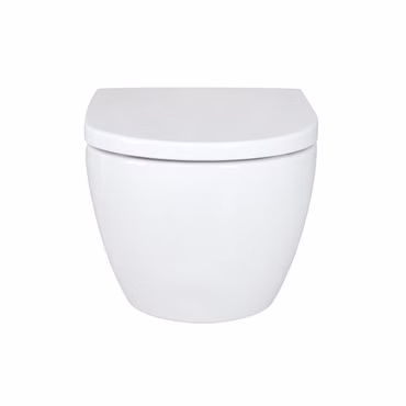 Geberit iCon Wand-WC Set Rimfree Tiefspüler Weiß mit WC-Sitz Duroplast geschlossenes Keramikdesign