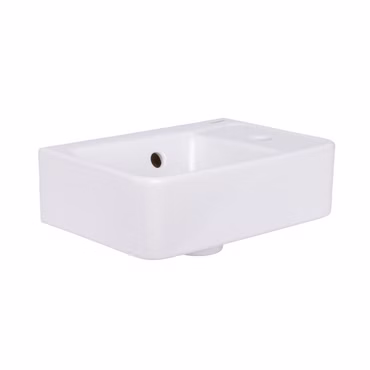 Hansgrohe Handwaschbecken Xanuia Q 36x25 cm weiß glänzend mit Überlauf und Hahnloch