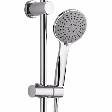 Dusch Set mit Hansgrohe Ecostat 1001 CL Brausethermostat und Belvit Regendusche und Handbrause chrom