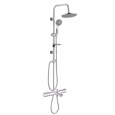 GROHE Grohtherm 800 Dusch Set mit Thermostat-Wannenarmatur und Aloni Regendusche chrom