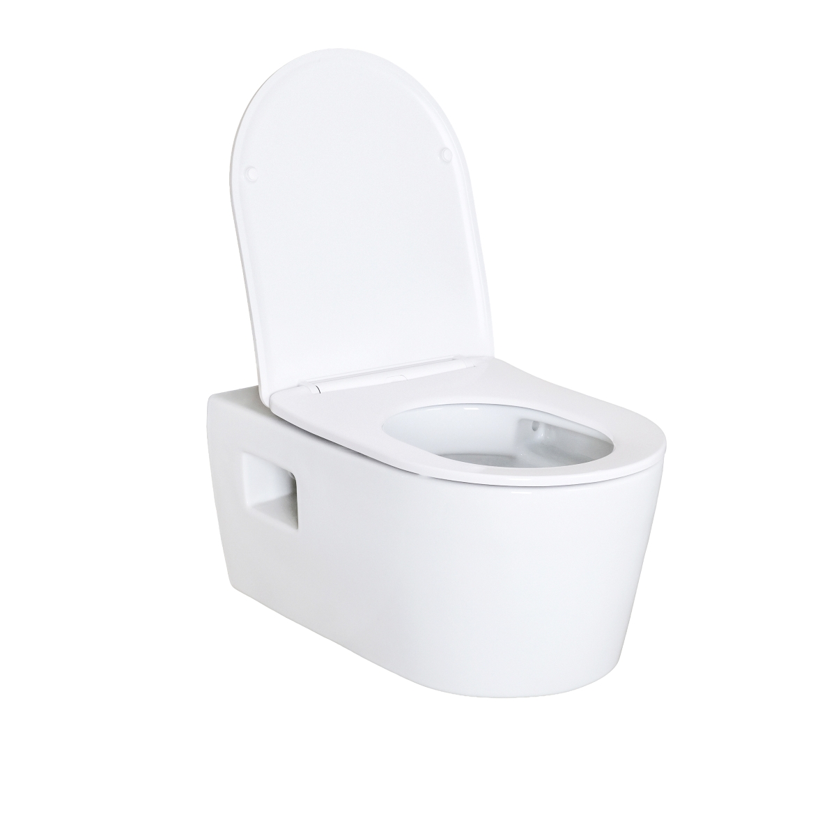Hansgrohe WC Set EluPura Original S Wand WC mit AquaChannel Flush und Softclose Easy Click Sitz-60142450+AL0411