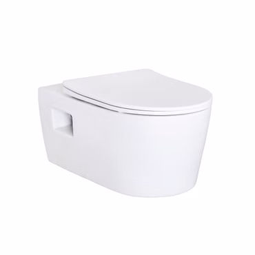 Hansgrohe WC Set EluPura Original S Wand WC mit AquaChannel Flush und Softclose Easy Click Sitz