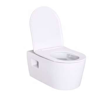 Hansgrohe WC Set EluPura Original S Wand WC mit AquaChannel Flush und Softclose Easy Click Sitz