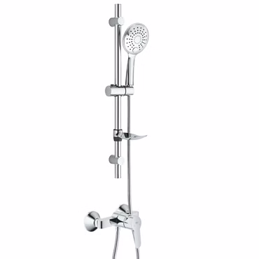 GROHE BauEdge Dusch Set mit Einhandarmatur und Aloni Slim Duschstange chrom