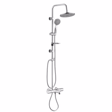 Dusch Set mit Hansgrohe Ecostat 1001 CL Wannenthermostat und Belvit Regendusche & Handbrause Chrom