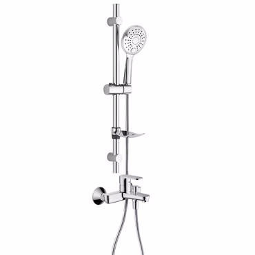 Dusch Set mit Hansgrohe Vernis Blend Wannenmischer und Belvit Handbrause chrom