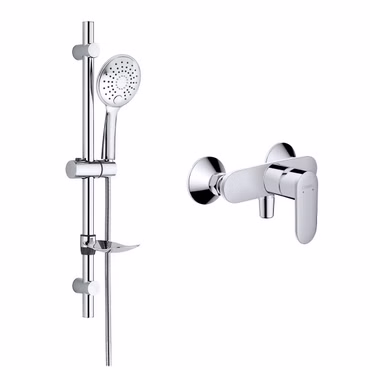 Dusch Set mit Hansgrohe Vernis Blend Einhebel Brausemischer und Belvit Slim Handbrause chrom