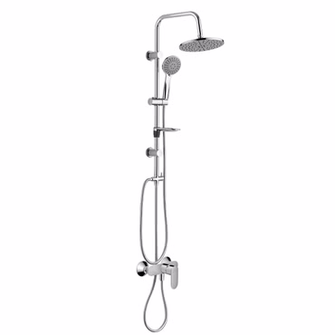 Dusch Set mit Hansgrohe Vernis Blend Einhebel Brausemischer und Belvit Regendusche und Handbrause chrom