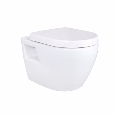 BELVIT WC Komplettset Wand-WC mit Vorwandelement 75-82 cm Softclose Deckel Drückerplatte Weiß
