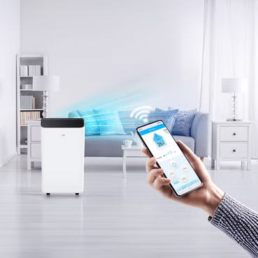 AUX Mobile Klimaanlage 12000 BTU - WLAN Weiß 3,4 kW R290 - Kühlen & Heizen App-Steuerung, Tragbares Klimagerät, Heizung