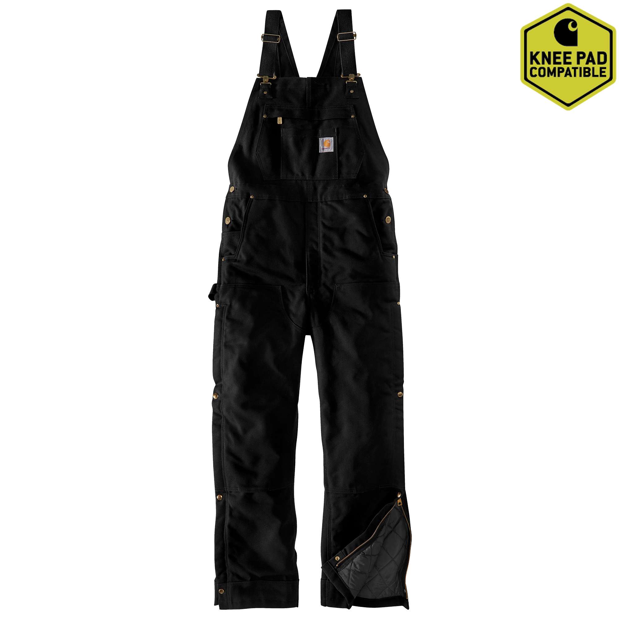 loose fit firm duck insulated bib overall carhartt