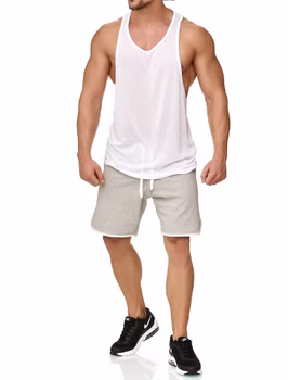 Muscle Shirt Herren Tank Top Weiß S